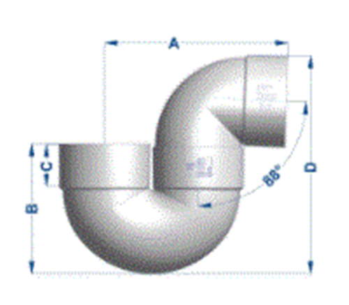 SEWER PIPE 100mm ADJUSTABLE DISCONNECTOR TRAP