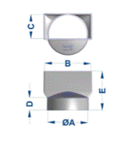 SEWER PIPE 100mm x 100mm x 100mm STORMWATER DOWNPIPE ADAPTOR