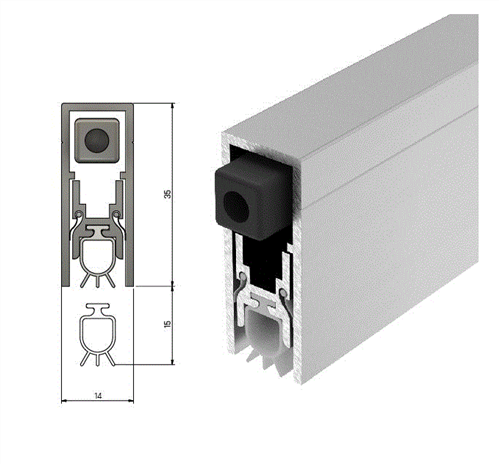 MED DUTY AUTOMATIC DOOR BOTTOM SEAL 820MM CA