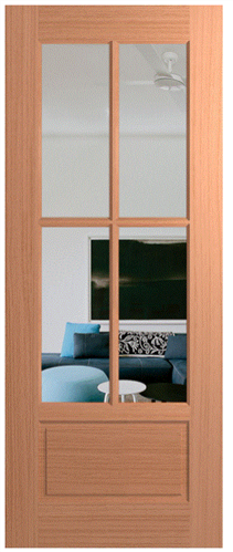 HUME DOOR HAV4 HAVEN (SPM) MAPLE (STAIN GRADE) GLAZED CLEAR 2040 x 820 x 40mm