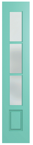 HUME SIDELITE HAV67 HAVEN DURACOTE (TEMPERED HARDBOARD) GLAZED TRANSLUCENT 2040 x 400 x 40mm