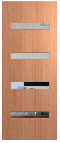 HUME DOOR XN5 NEWINGTON (HMR MDF CORE) (SPM) MAPLE (STAIN GRADE) GLAZED CLEAR