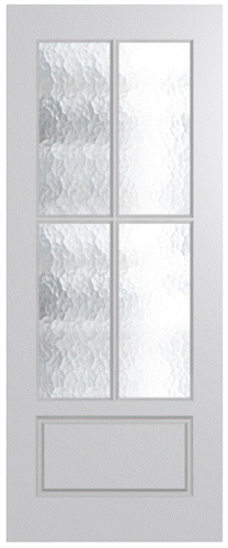 HUME DOOR HAV44 HAVEN DURACOTE (TEMPERED HARDBOARD) CATHEDRAL GLAZE 2040 x 820 x 40mm