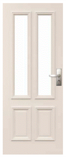 CORINTHIAN DOOR CLASSIC PCL 4G  BAL12.5 EXTERNAL MDF CORE PRIMED GLAZED TRANSLUCENT