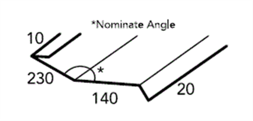 FLASHING - TILE or CHANGE of PITCH (STD)