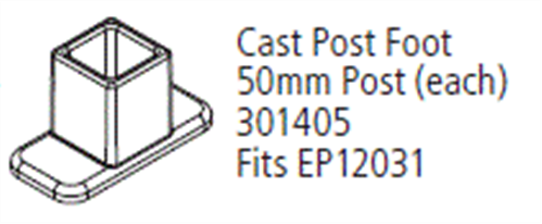 QUIKLOK™ FENCING CAST POST FOOT for 50mm POST