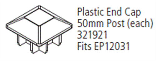 QUIKLOK™ FENCING PLASTIC END CAP for 50mm POST