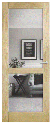 CORINTHIAN DOOR MODA AMOD8GC INTERNAL JOINERY WHITE OAK GLAZED CLEAR