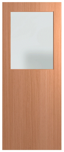 HUME DOOR XF3 - ½ GLASS (SPM) MAPLE (STAIN GRADE) SOLICORE GLAZED TRANSLUCENT