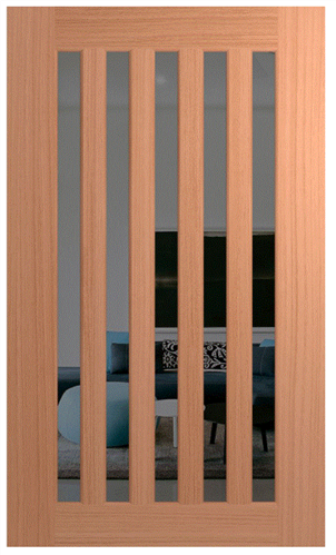 HUME DOOR XS45 SAVOY 1200 JOINERY (SPM) MAPLE (STAIN GRADE) GLAZED GREY TINT 2340 x 1200 x 40mm