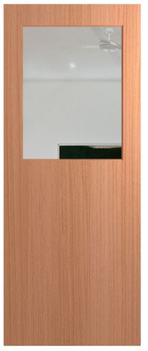 HUME DOOR XF3 - ½ GLASS (SPM) MAPLE (STAIN GRADE) SOLICORE GLAZED CLEAR