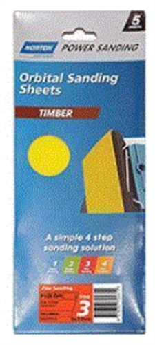 SANDPAPER ORBITAL SHEETS 5PK (WOOD) 115 x 280mm