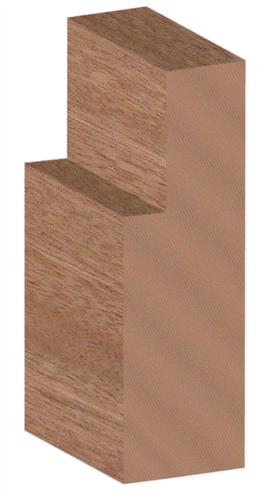 DOOR JAMB MERANTI (MAPLE) KD SINGLE REBATE 38mm, 140 x 41mm