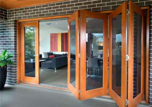 HUME MULTIFOLD (ALFRESCO) 2125mm FRAME 2 x DOOR JST1 2040 x 820 GLAZED CLEAR