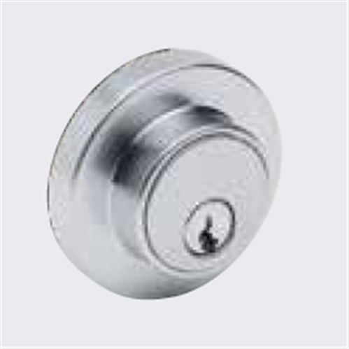 DEADBOLT TRADEPRO DEXTON DOUBLE CYLINDER ROUND SATIN CHROME