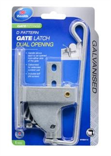 LATCH GATE 'D' GALVANISED DUAL OPENING