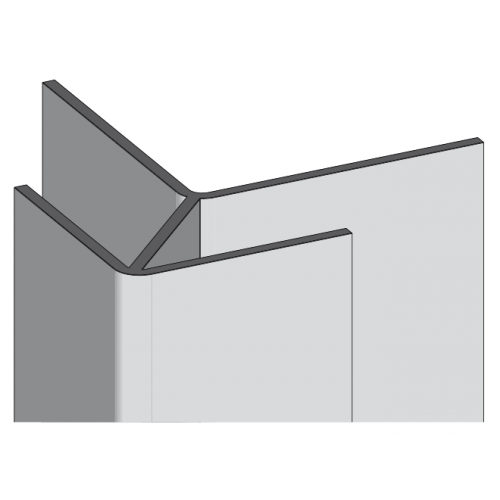 CSR (CEMINTEL) TERRITORY PREFORMED EXTERNAL CORNER HORIZONTAL CANYON 455mm RIPPLE