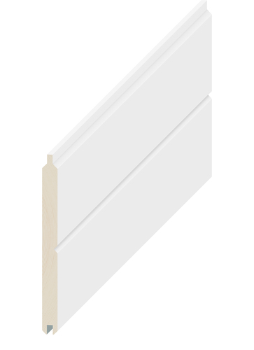 EZITRIM PLUS, PRIMED PINE, FINGER JOINTED, #302 REVERSIBLE LINING BOARD (SMOOTH/VEE)