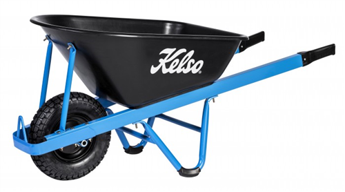 WHEELBARROW KELSO 100LT HEAVY TRADE POLY TRAY 4.8" WHEEL