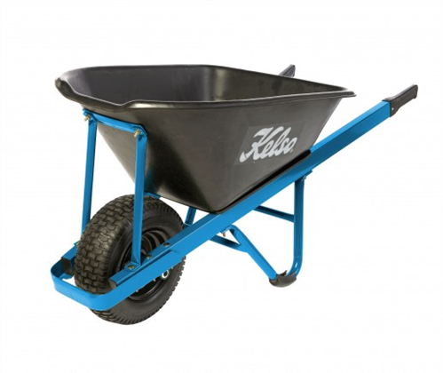 WHEELBARROW KELSO 100LT PRO TRADE POLY TRAY 6.5" WHEEL