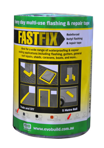 TAPE "FASTFIX" REINFORCED BUTYL FLASHING TERRACOTTA