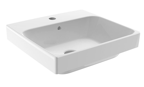 BASIN SEMI INSET GEMELLI 450 RECTANGLE WHITE 450 x 410mm