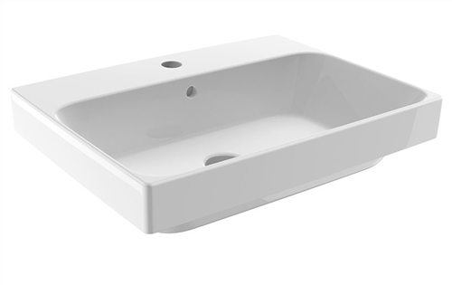 BASIN SEMI INSET GEMELLI 550 RECTANGLE WHITE 550 x 410mm