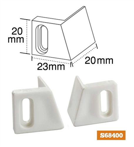 GUIDES PLASTIC for CAVITY DOOR, PAIR (1 x LEFT HAND  & 1 x RIGHT HAND)