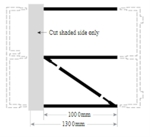 FORTRESS GATE HORIZONTAL RAILS &  DIAGONAL for 1650 - 1849mm HIGH