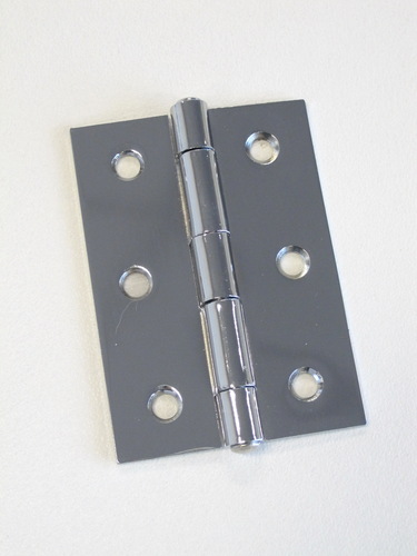 Hinge steel butt 70x50x1.6mm Fixed pin Polished chrome