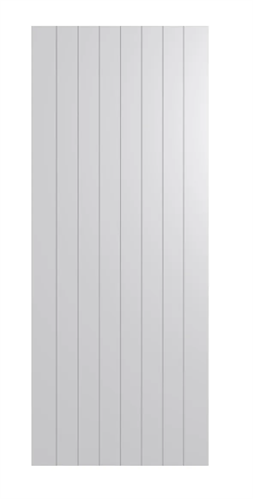 HUME DOOR HAG11 ACCENT PREHUNG PRIMECOAT (PCMDF) 50mm FACEHOLE/25mm LATCH HOLE 2 x HINGE CHROME LH