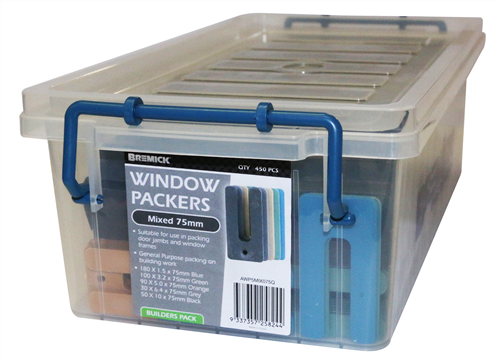 WINDOW PACKER ASSORTED 5 x SIZES 75mm TUB450