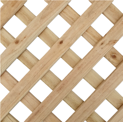 LATTICE H3 TREATED PINE DRESSED & PENCIL ROUND DIAGONAL with NAILED 50mm GAP