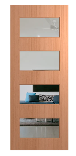 HUME DOOR NEX35 NEXUS (HMR MDF CORE) (SPM) MAPLE (STAIN GRADE) GLAZED CLEAR