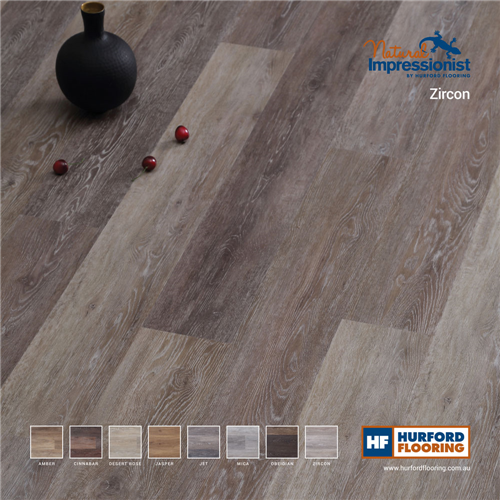 Natural Impressionist Replica Plank Vinyl Flooring Zircon 150 X 5Mm