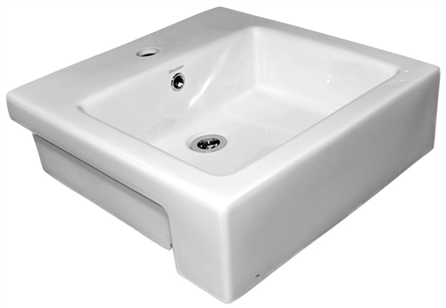 BASIN SEMI RECESSED QUADO II WHITE 480 x 480mm