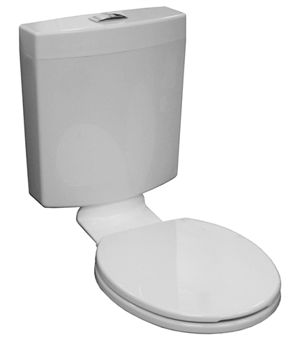 TOILET CISTERN & SEAT QUE WHITE