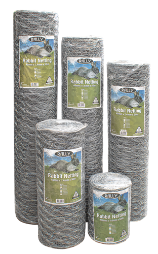 NETTING HEXAGONAL (RABBIT WIRE) HEAVY DUTY GALVANISED 40 x 1.4mm -