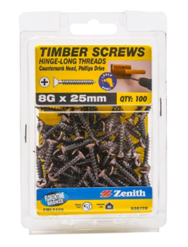 HINGE SCREW FLORENTINE BRONZE