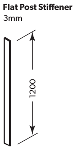 FENCING POST STIFFENER 1200mm (UNPAINTED)