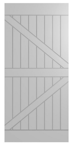 HUME DOOR BARN FBDS4 FRONTIER STANDARD, HOLLOW CORE, PRIMED MDF |