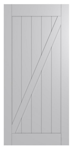 HUME DOOR BARN FBDU2 FRONTIER ULTIMATE, SOLID INFILL CORE, PRIMED MDF