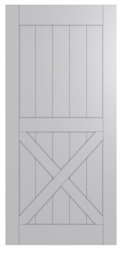 HUME DOOR BARN FBDU5 FRONTIER ULTIMATE, SOLID INFILL CORE, PRIMED MDF