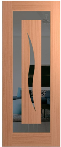 HUME DOOR XIL6 ILLUSION JOINERY (SPM) MAPLE (STAIN GRADE) GLAZED GREY TINT