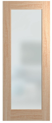 HUME DOOR JST1 JOINERY BLACKBUTT VENEER DOUBLE GLAZED FROSTED 2040 x 820 x 40mm