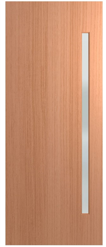 HUME DOOR VER1 VERVE HMR MDF CORE (SPM) MAPLE (STAIN GRADE) GLAZED TRANSLUCENT