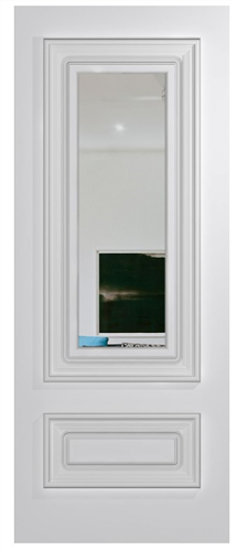 HUME DOOR XR5 REGENCY (HMR MDF CORE) DURACOTE (TEMPERED HARDBOARD) GLAZED CLEAR 2040 x 820 x 40mm