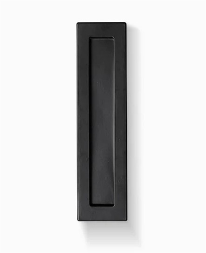 DELF RECTANGULAR FLUSH PULL 125MM MATT BLACK