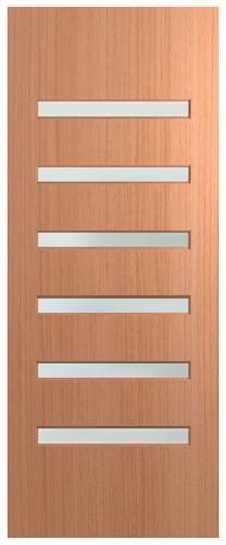 HUME DOOR VER6 VERVE (HMR MDF CORE) SPM (STAIN GRADE) GLAZED TRANSLUCENT 2040 x 920 x 40mm