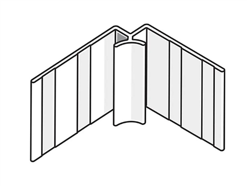 HARDIE™ FINE TEXTURE/BRUSHED CONCRETE CLADDING ALUM. INTERNAL CONCAVE CORNER 9 x 3000mm